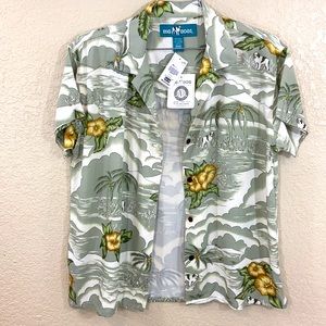 Big Dogs Hawaiian Aloha Shirt with Big Dogs, NWT